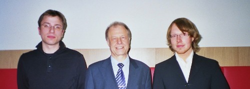 Foto von Alexander Vais, Prof. Franz-Erich Wolter, Maximilian Klein